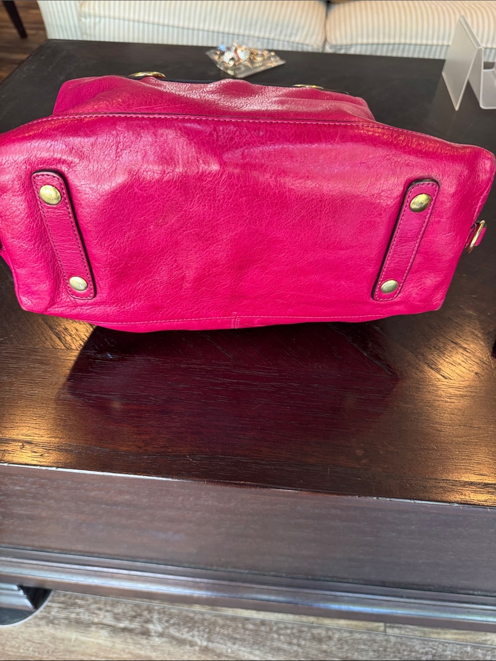 Coach Madison Sabrina hot pink satchel bag purse with matching wallet hangtag - Picture 6 of 14